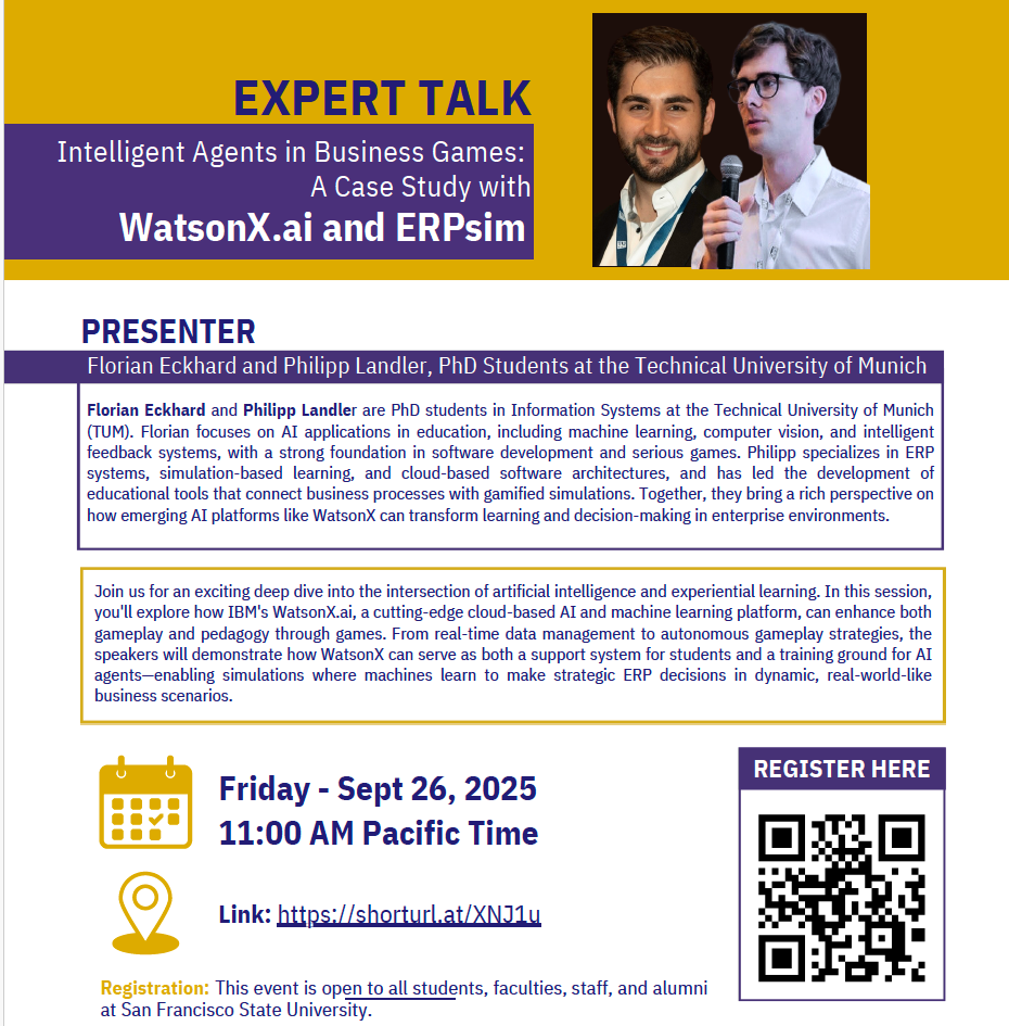 AI Agents in Business Games: The Case Study of IBM Watson.ai and ERPsim flyer