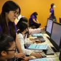 students in computer lab
