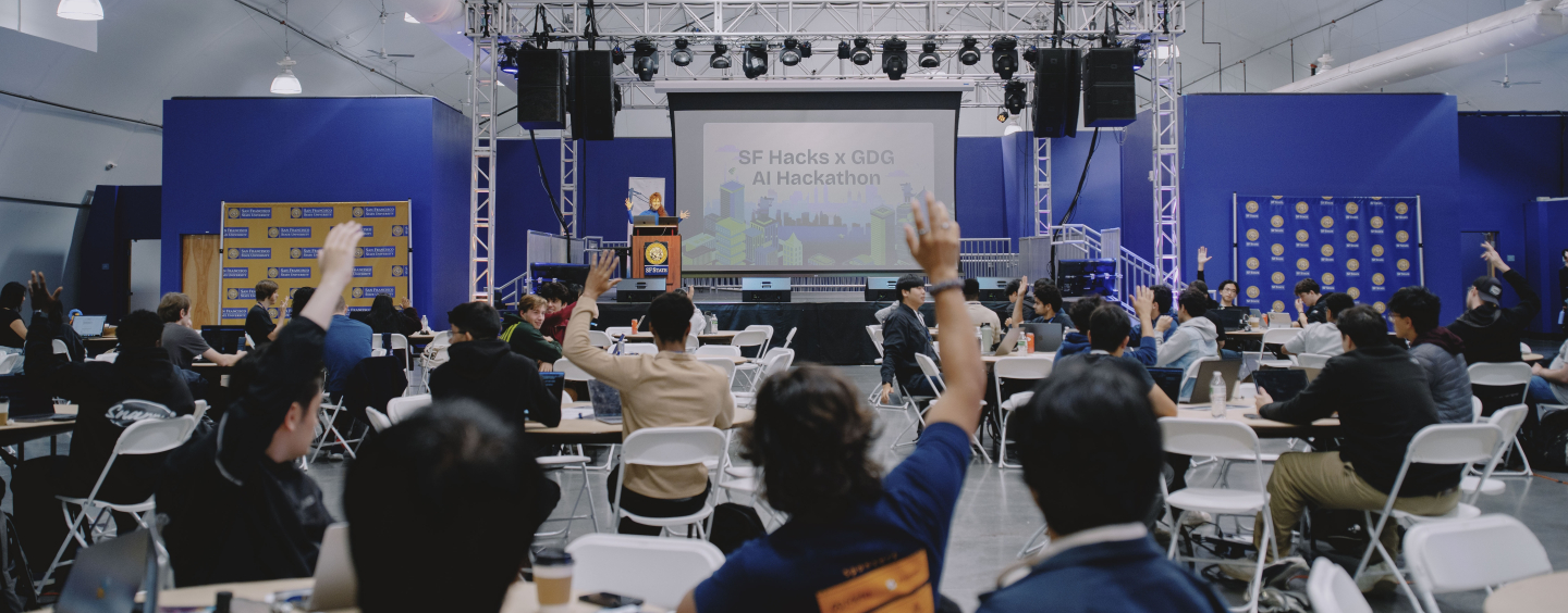 SF Hacks X GDG Hackathon crowd