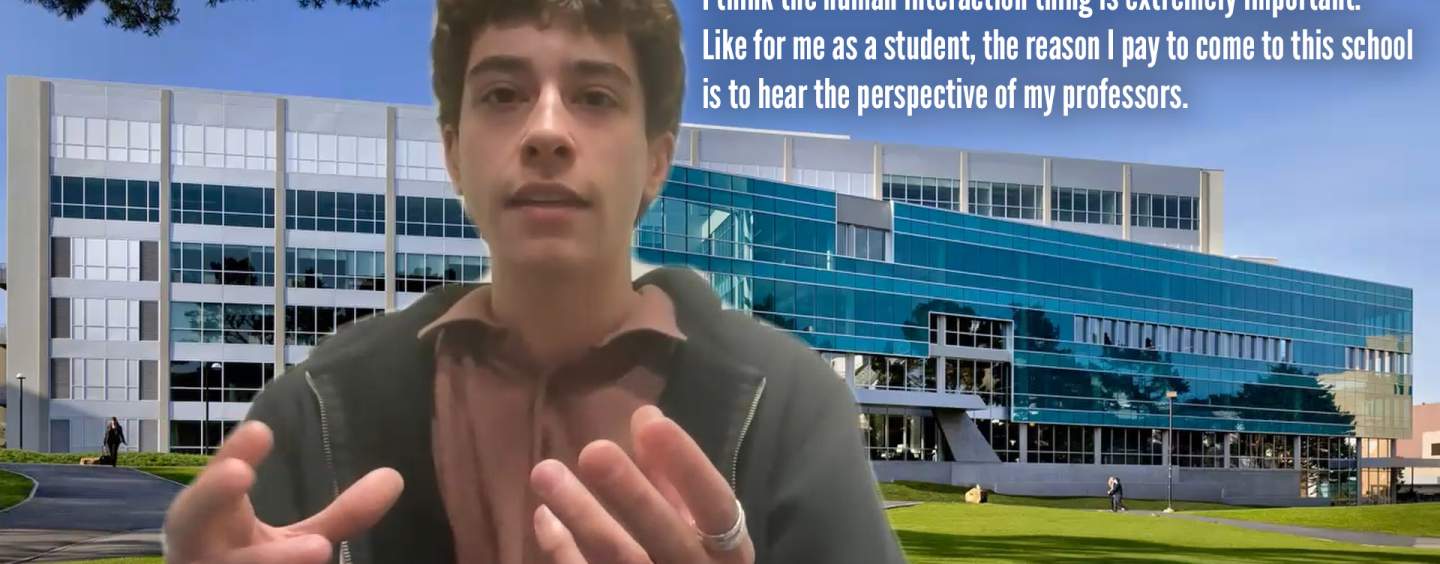 frame of AI student panel featuring Ethan Cortes