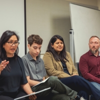 four panelists during SFSU ChatGPT Day student panel